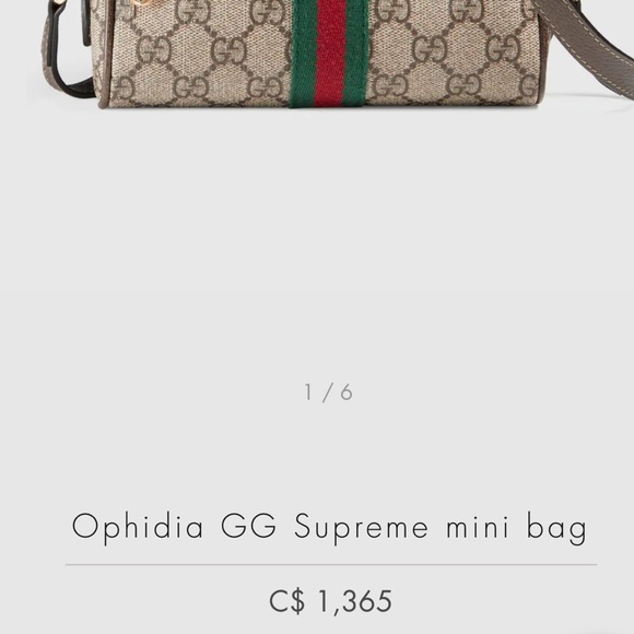 GUCCI- 100% authentic Ophidia GG Supreme mini bag ( cross body ) - Picture 3 of 3